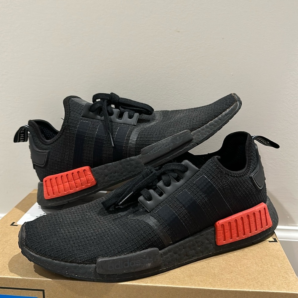 adidas NMD R1 Core Black Lush Red